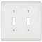 Amerelle Wall Plate, Number of Gangs: 2 gang Stamped Steel, Textured Finish, White 635TTW - alternate 1
